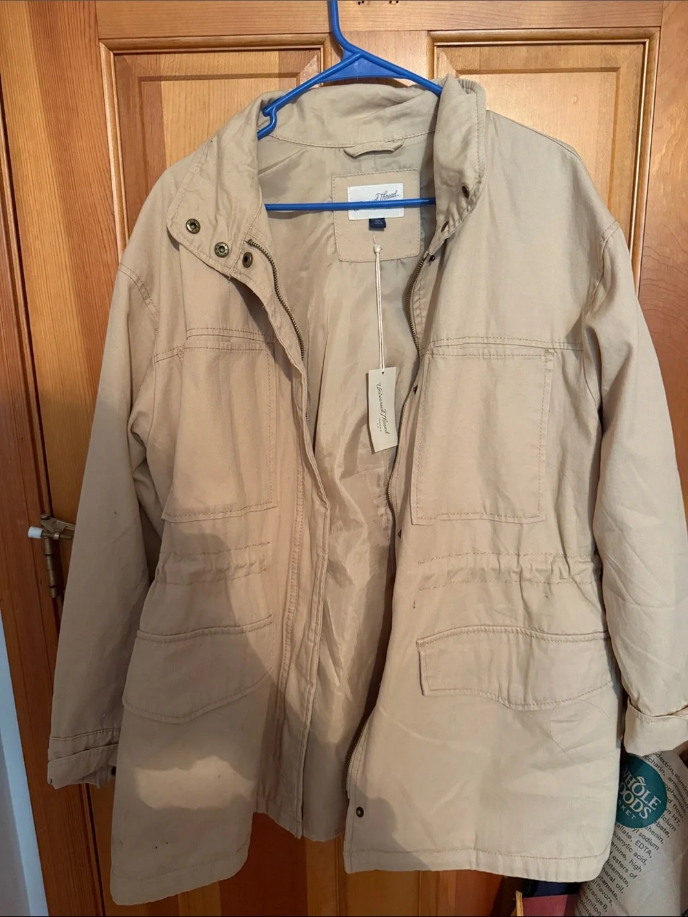 Universal Thread Khaki Utility Jacket with Multiple Pockets